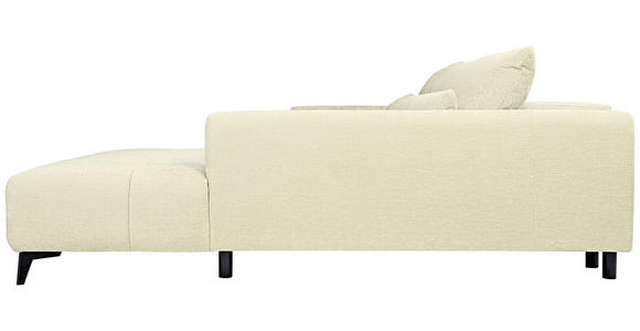 ECKSOFA  in Chenille Creme  279/222 cm  - Creme/Schwarz, KONVENTIONELL, Kunststoff/Textil (279/222cm) - Hom`in