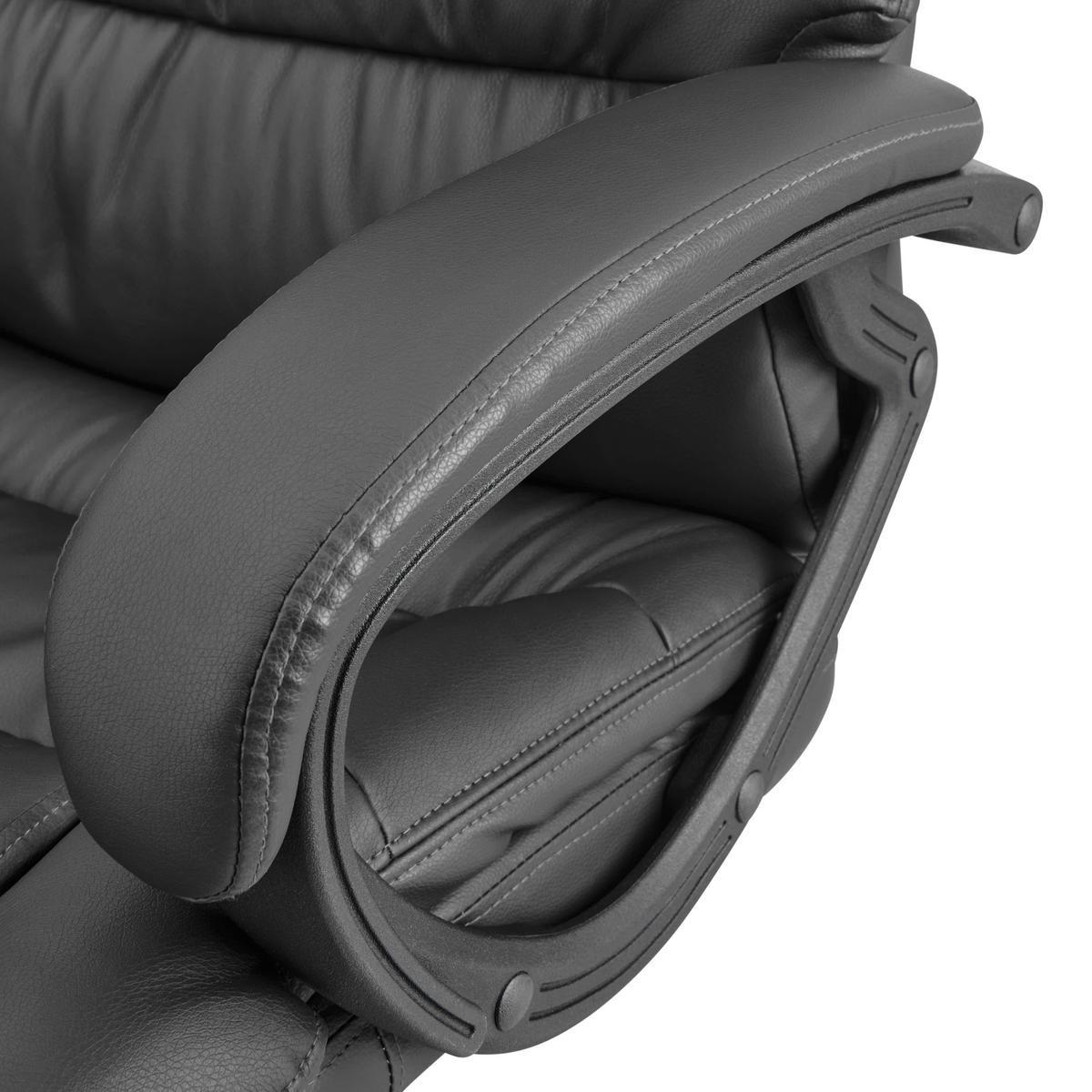 KANCELÁRSKE KRESLO, vzhľad kože, čierna - čierna, Modern, textil/plast (67/113-122.5/78cm) - MID.YOU