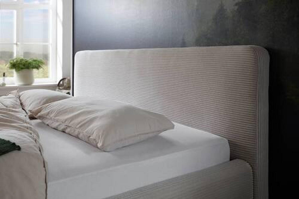 POLSTERBETT 140/200 cm  in Beige  - Eichefarben/Beige, Design, Holz/Textil (140/200cm) - Xora