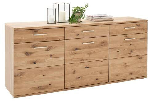 SIDEBOARD 180/78/44 cm  in Eichefarben  - Eichefarben/Schwarz, Design, Holz/Holzwerkstoff (180/78/44cm) - Livetastic