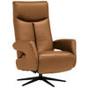 RELAXSESSEL in Leder Cognac  - Cognac/Schwarz, Design, Leder/Metall (74/105/82cm) - Welnova