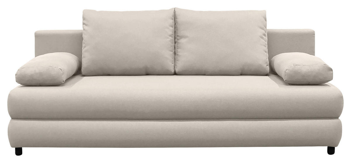 KANAPÉÁGY textil bézs  - bézs/fekete, Design, műanyag/textil (200/88/87cm) - P & B