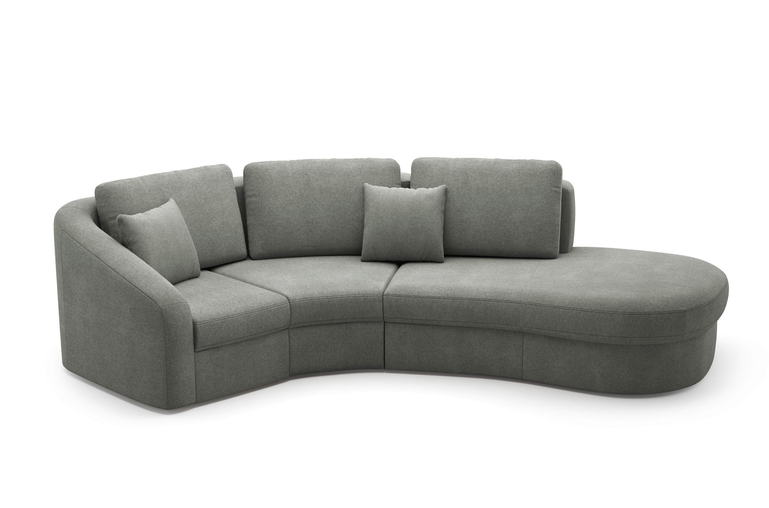 ECKSOFA in Mikrofaser Schlammfarben - Schlammfarben/Schwarz, Modern, Kunststoff/Textil (266/230cm) - Sit & More