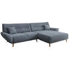 ECKSOFA in Chenille Hellblau  - Wildeiche/Hellblau, Modern, Holz/Textil (290/166cm) - MID.YOU