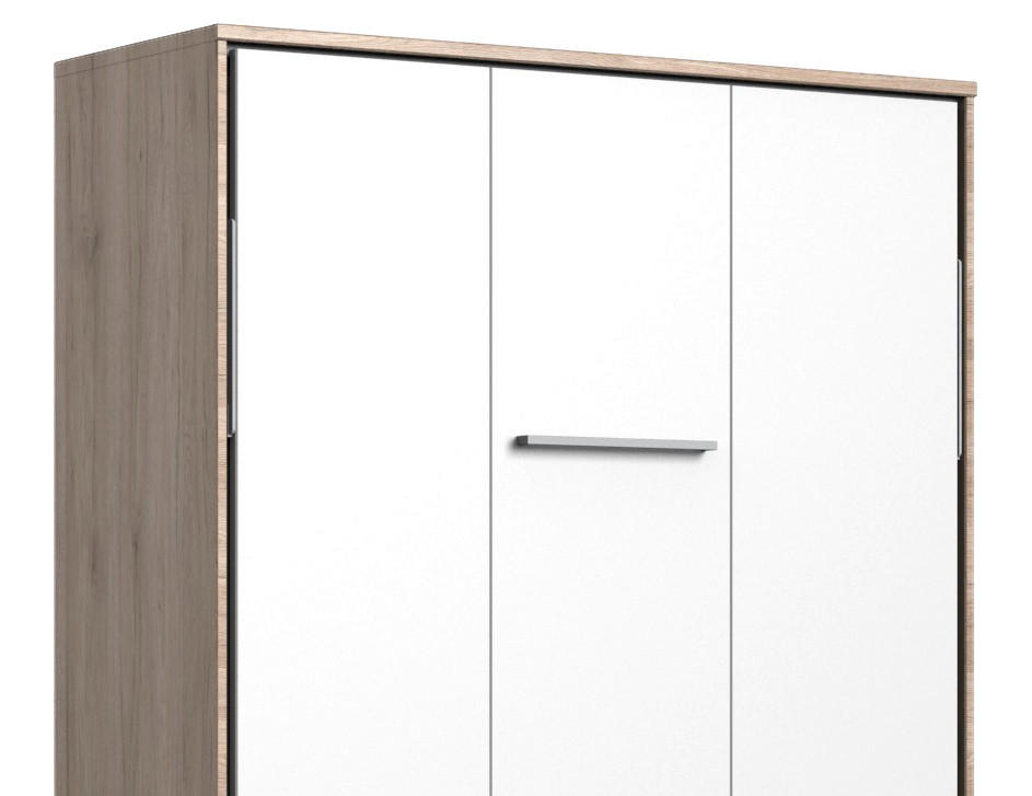 ZIDNI KREVET 90/200 cm      - boja hrasta/bela, Konvencionalno, drvo/pločasti materijal (90/200cm) - MID.YOU