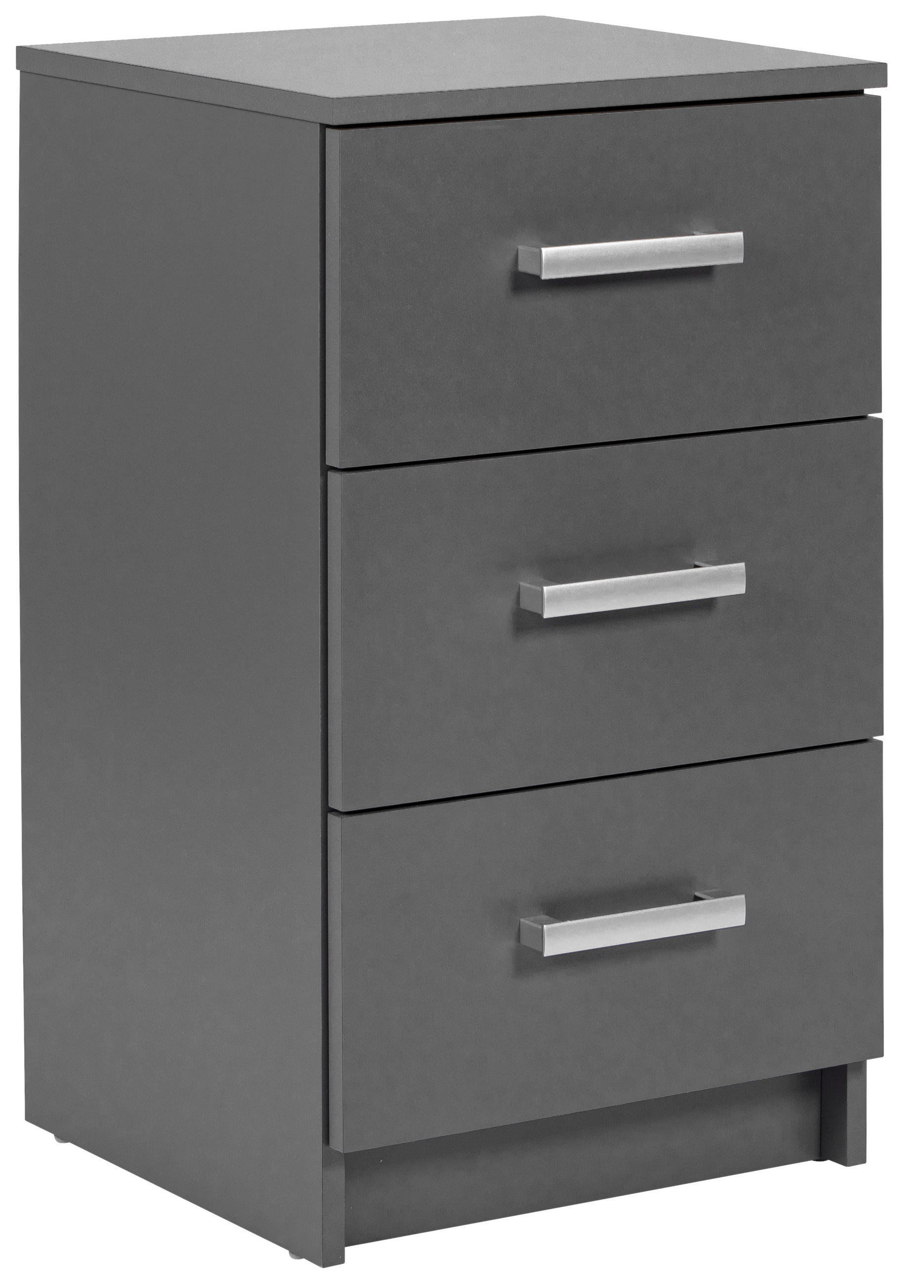 KOMMODE  in  - Silberfarben/Graphitfarben, Basics, Holzwerkstoff/Metall (41,2/40/71cm) - MID.YOU