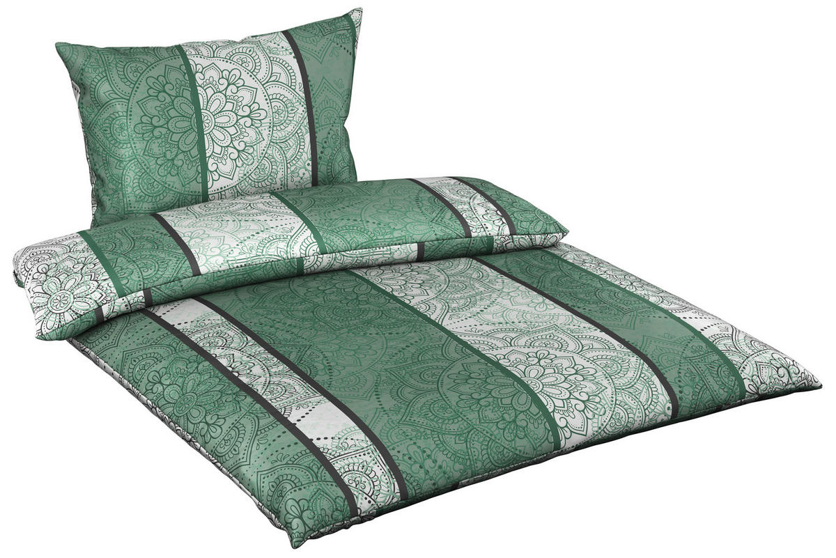 POSTELJINA DESERTIA 140/200 cm saten zelena  - zelena, Konvencionalno, tekstil (140/200cm) - Esposa