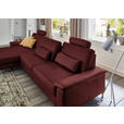 ECKSOFA  in Echtleder Brombeere  176/334 cm  - Brombeere/Schwarz, Design, Leder/Metall (176/334cm) - Dieter Knoll