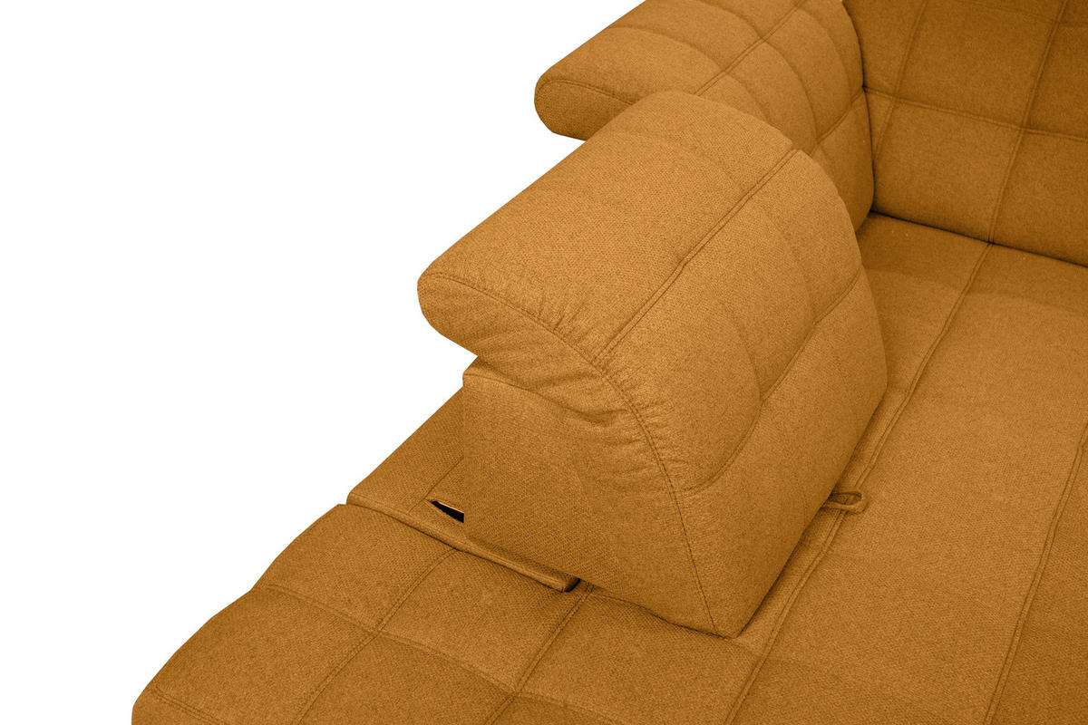 SAROKKANAPÉ textil sárga  - sárga/fekete, Design, textil/fa (216/297cm) - Xora