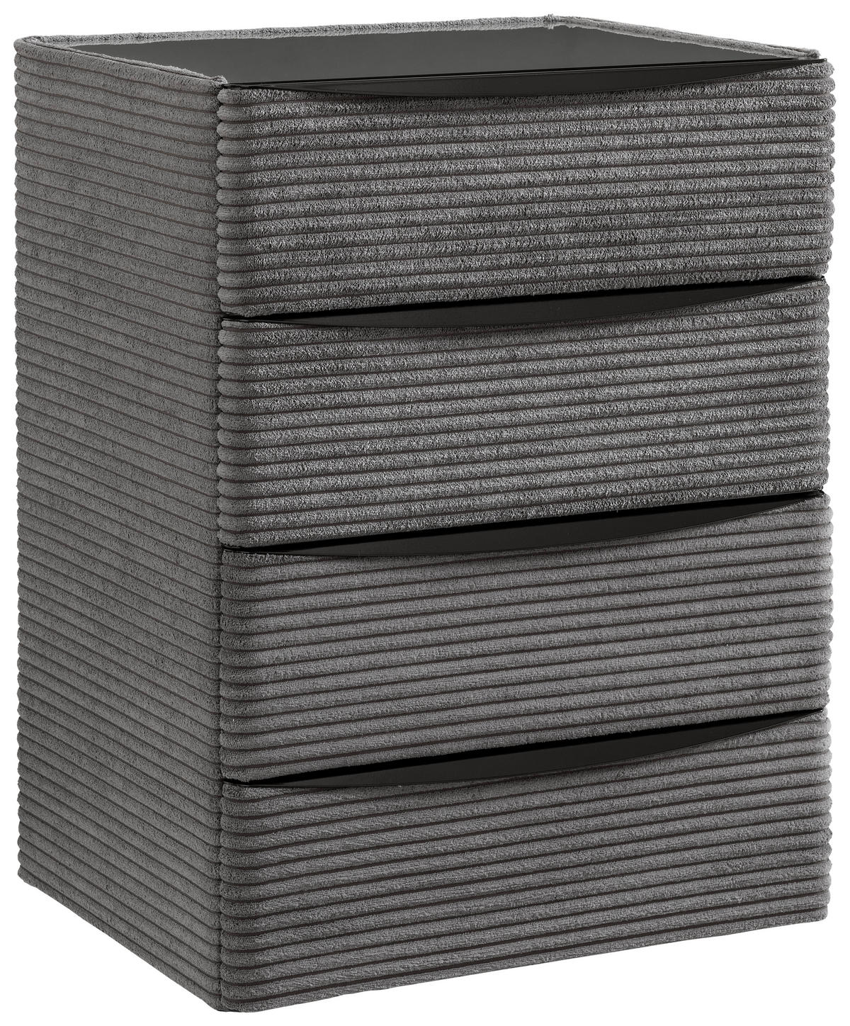 NACHTSCHRANK 47/62/40 cm  - Dunkelgrau/Anthrazit, KONVENTIONELL, Glas/Kunststoff (47/62/40cm) - Beldomo - Sleep