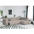 ECKSOFA Taupe Struktur  - Taupe/Schwarz, Design, Kunststoff/Textil (284/205cm) - Xora