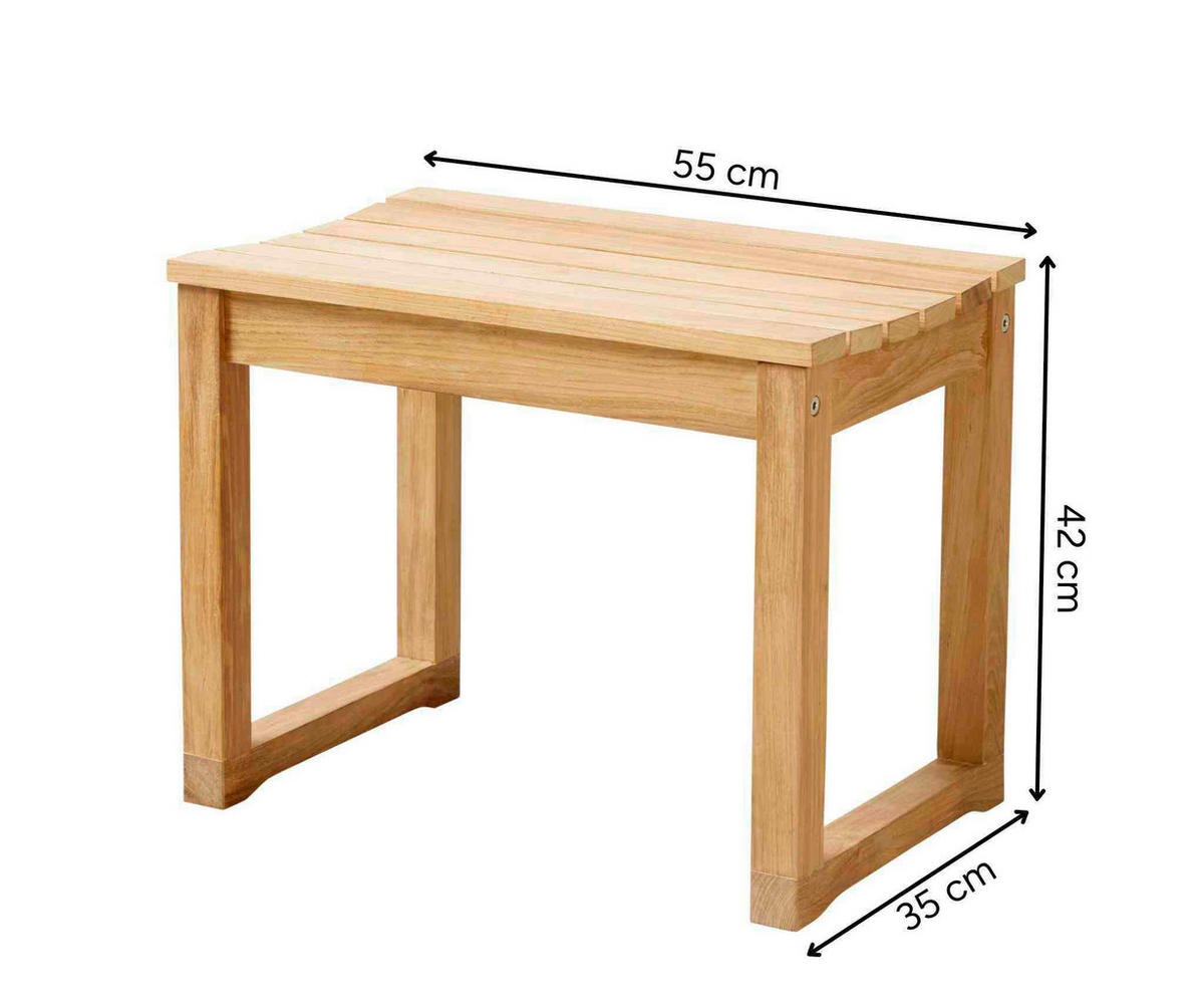 HOCKER Holz Naturfarben  - Naturfarben, Design, Holz (55/43/40cm) - MID.YOU