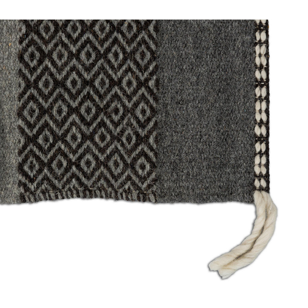 Thumbnail - Schöner Wohnen Handwebteppich Botana, Dunkelgrau, Beige, Textil, rechteckig, 140x200 cm, Bsci, Oeko-Tex® Standard 100, f...