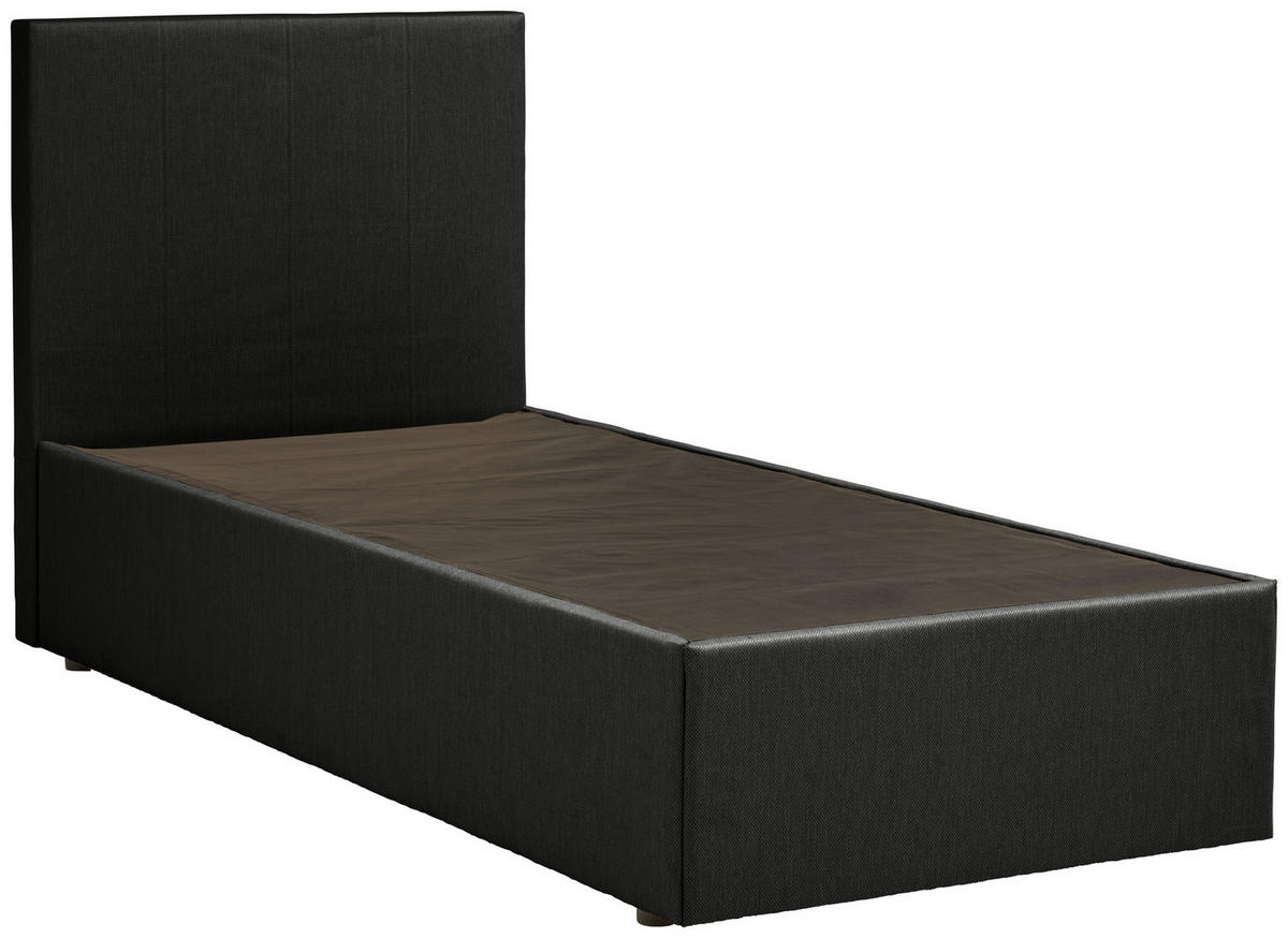 BOXBETT 90/200 cm  in Grau  - Schwarz/Grau, Basics, Kunststoff/Textil (90/200cm) - P & B