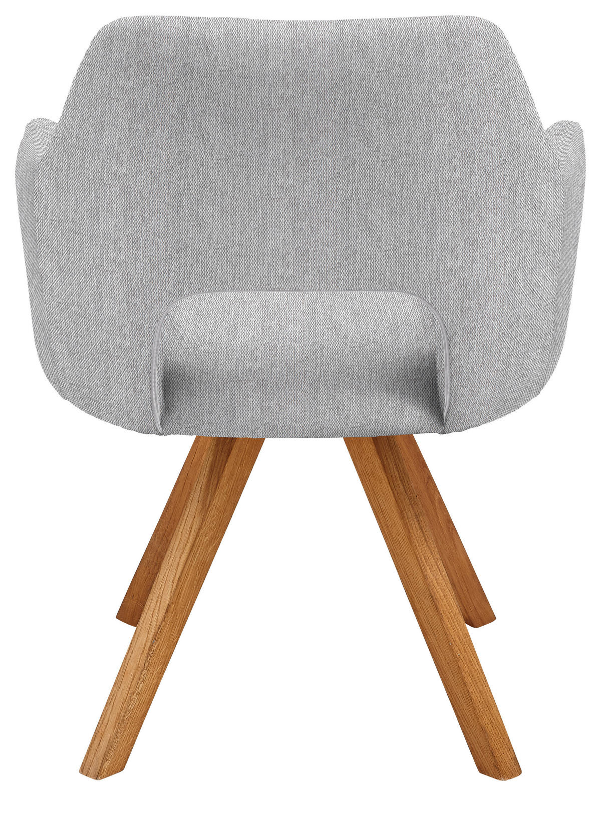 ARMLEHNSTUHL in Holz, Textil Grau, Eichefarben  - Eichefarben/Grau, Design, Holz/Textil (57/84/57cm) - Voleo