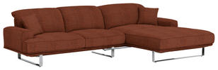 ECKSOFA Rostfarben Webstoff  - Rostfarben, Design, Textil/Metall (304/184cm) - Dieter Knoll