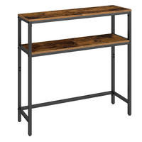 KONSOLENTISCH Schwarz, Dunkelbraun  - Dunkelbraun/Schwarz, Trend, Holzwerkstoff/Metall (80/20/80cm) - Boxxx