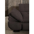 ECKSOFA in Mikrofaser Braun  - Schwarz/Braun, Design, Textil/Metall (290/198cm) - Xora