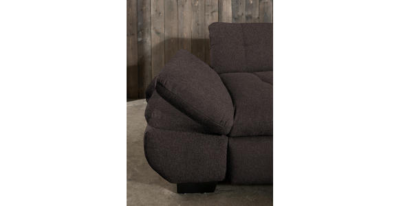 ECKSOFA in Mikrofaser Braun 290/198 cm - Schwarz/Braun, Design, Textil/Metall (290/198cm) - Xora