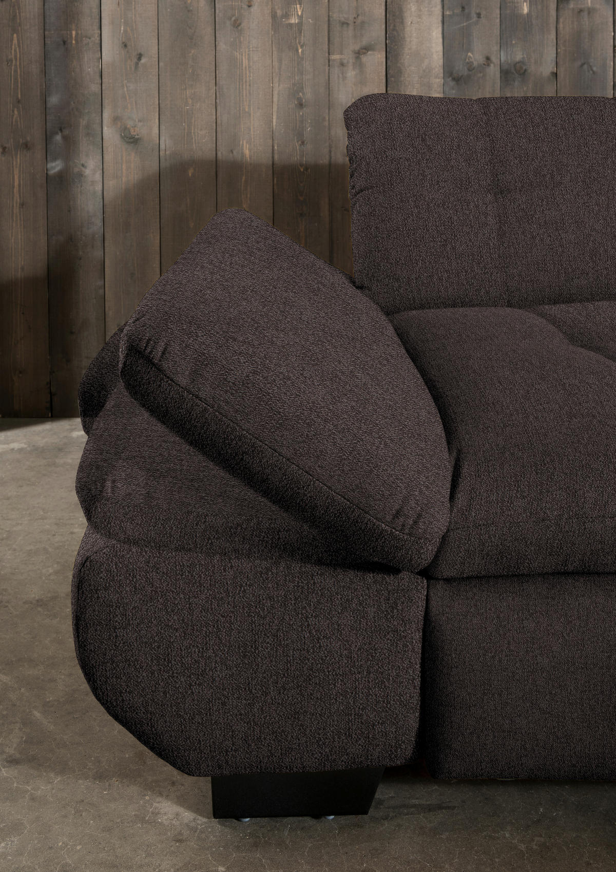 ECKSOFA in Mikrofaser Braun  - Schwarz/Braun, Design, Textil/Metall (290/198cm) - Xora
