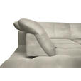 ECKSOFA in Flachgewebe Ecru  313/242 cm  - Ecru/Schwarz, Design, Textil/Metall (313/242cm) - Xora