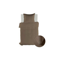 BETTWÄSCHE 2-teilig Suite-New-York Makosatin 135/200 cm  - Taupe, Basics, Textil (135/200cm)