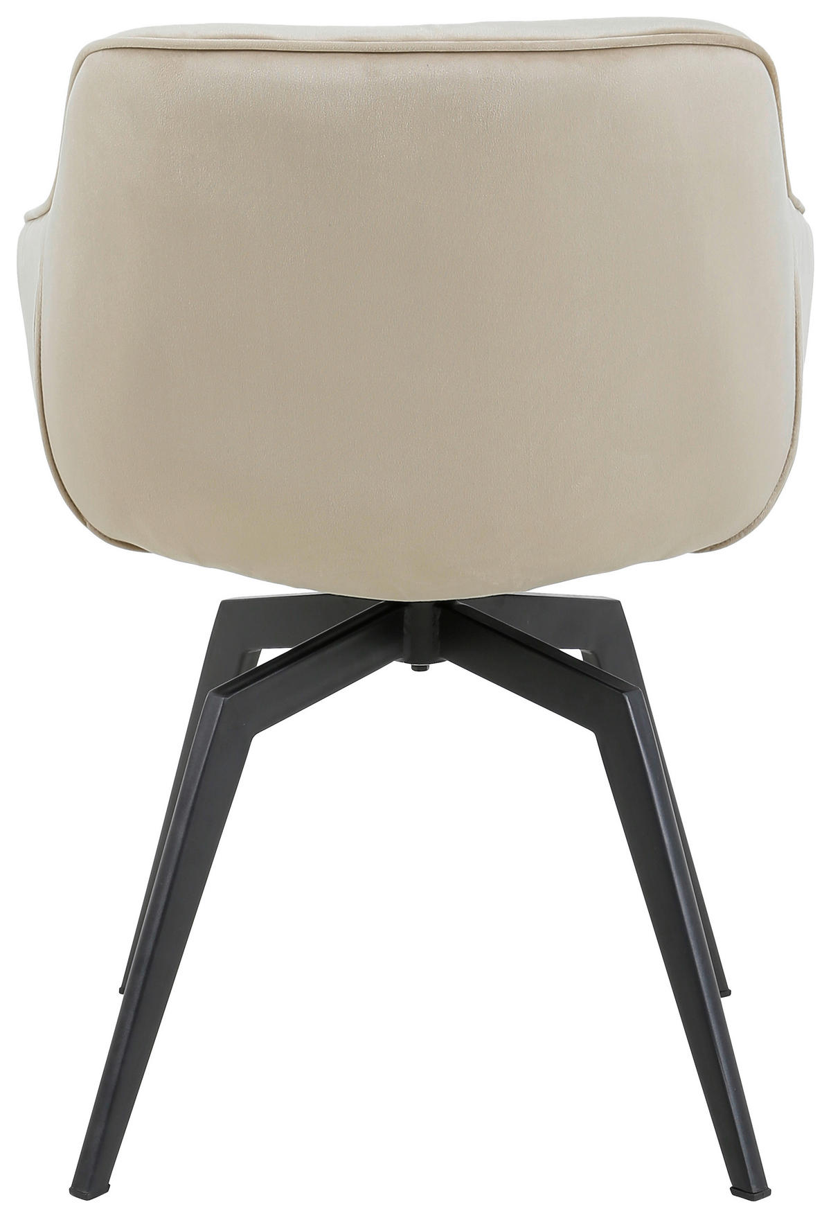 ARMLEHNSTUHL  in Eisen Samt  - Beige/Schwarz, MODERN, Textil/Metall (60/84/64cm) - Livetastic