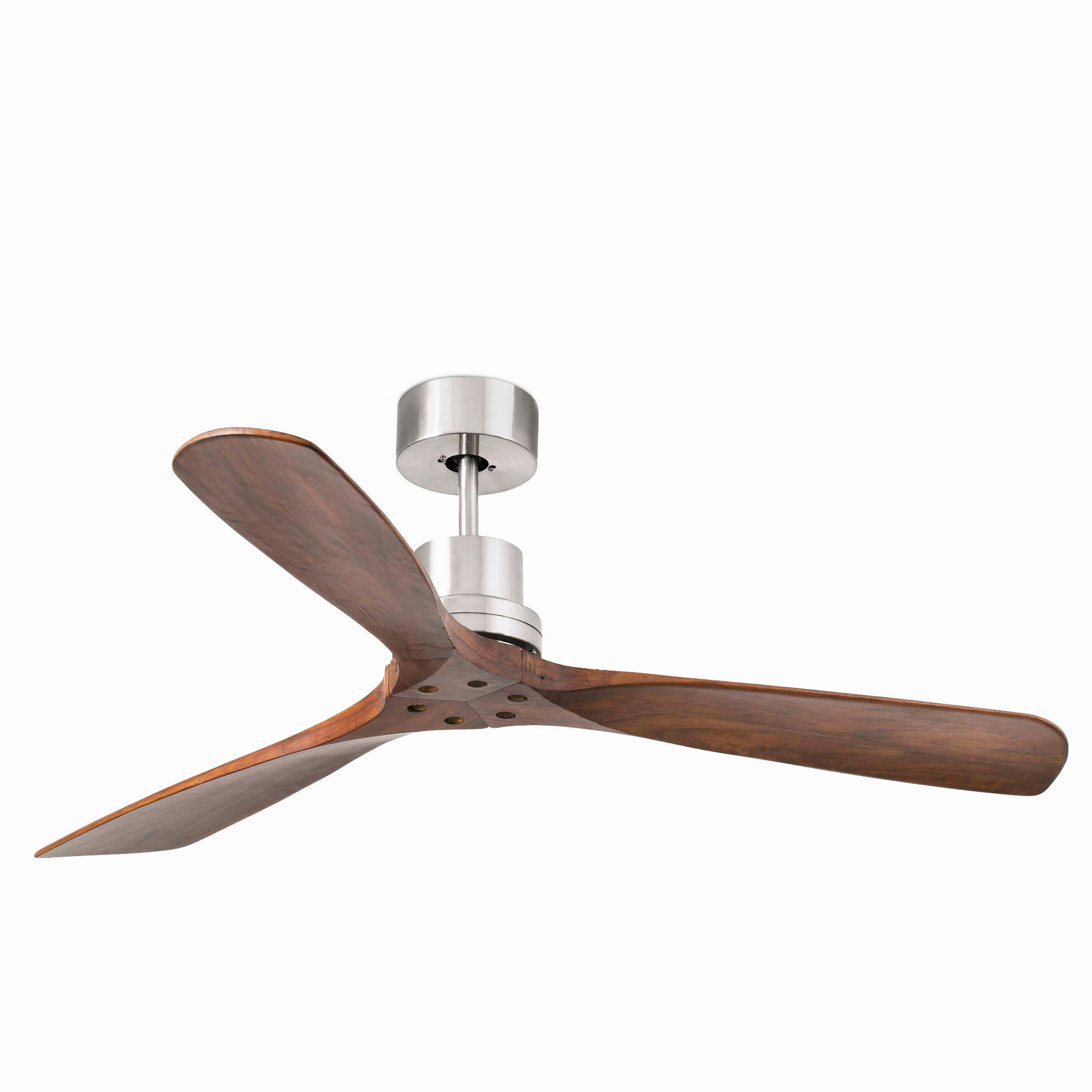 DECKENVENTILATOR 132/33 cm   - Walnussfarben/Nickelfarben, Natur, Holz/Metall (132/33cm)