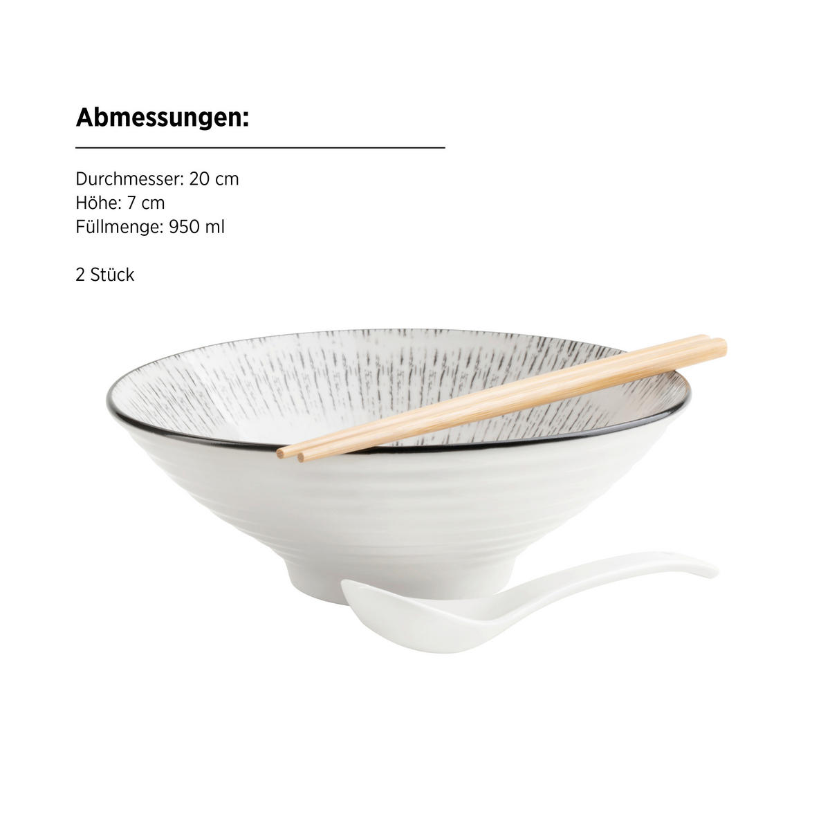 CHINESISCHES TAFELSERVICE Schwarz, Weiß ONIWA  - Schwarz/Weiß, Basics, Keramik - Mäser