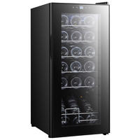 WEINKÜHLSCHRANK JC-53  - Schwarz, Basics, Glas/Metall (34,5/77/45cm) - Atrigo