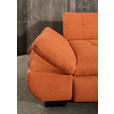 ECKSOFA  in Mikrofaser Orange  290/198 cm  - Schwarz/Orange, Design, Textil/Metall (290/198cm) - Xora