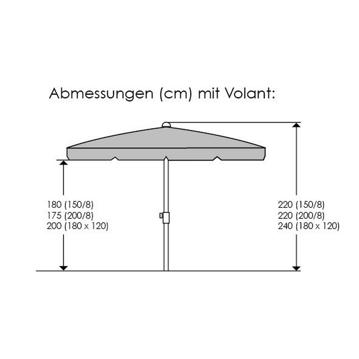 SONNENSCHIRM 180 cm Anthrazit  - Anthrazit/Silberfarben, Basics, Textil/Metall (120/240/180cm) - Schneider
