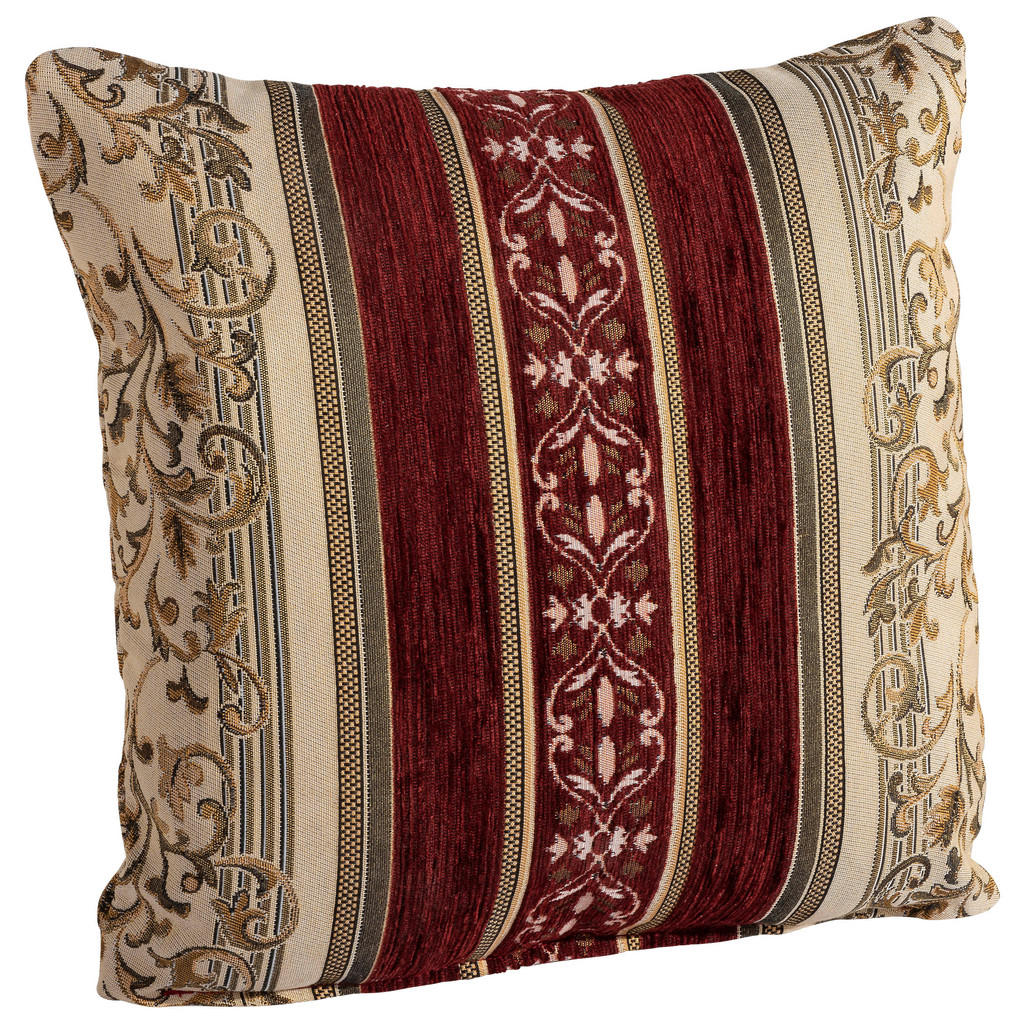 Thumbnail - Max Winzer Zierkissen, Rot, Beige, Textil, Streifen, Füllung: Silikon,Silikon, 40x40 cm, Goldenes M, Made in Europe, Woh...