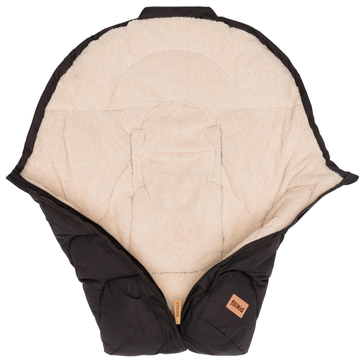 BABYSCHALEN-FUßSACK Trendy S  - Schwarz, Basics, Textil (35/80cm) - Jimmylee