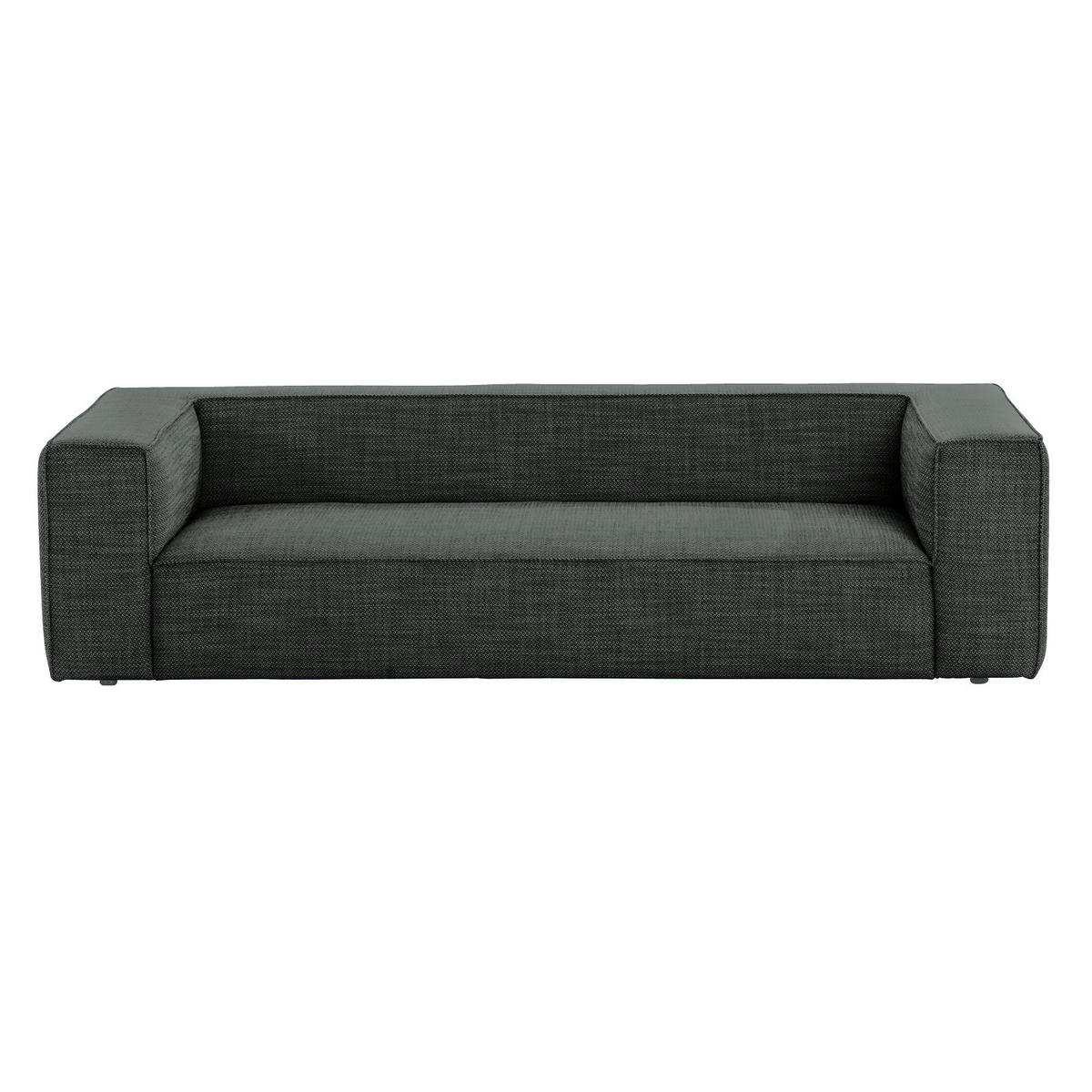 TROJMIESTNA POHOVKA, textil, antracitová - čierna/antracitová, Modern, textil/plast (260/66/104cm) - W.Schillig