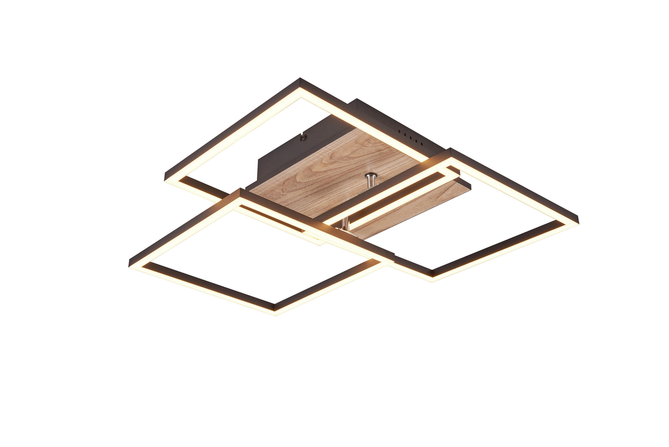 LED-DECKENLEUCHTE    39/42/10 cm  - Braun, Modern, Kunststoff (39/42/10cm)