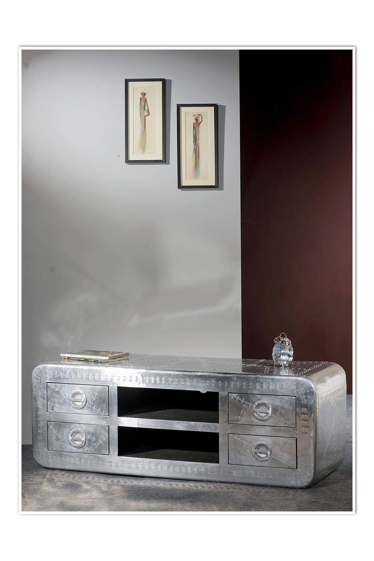 LOWBOARD  140/50/45 cm 4 Schublade(n)  - Silberfarben, Design, Holz/Holzwerkstoff (140/50/45cm) - MID.YOU