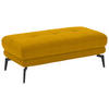 HOCKER in Textil Currygelb  - Currygelb/Schwarz, Design, Textil/Metall (132/45/68cm) - Beldomo Style