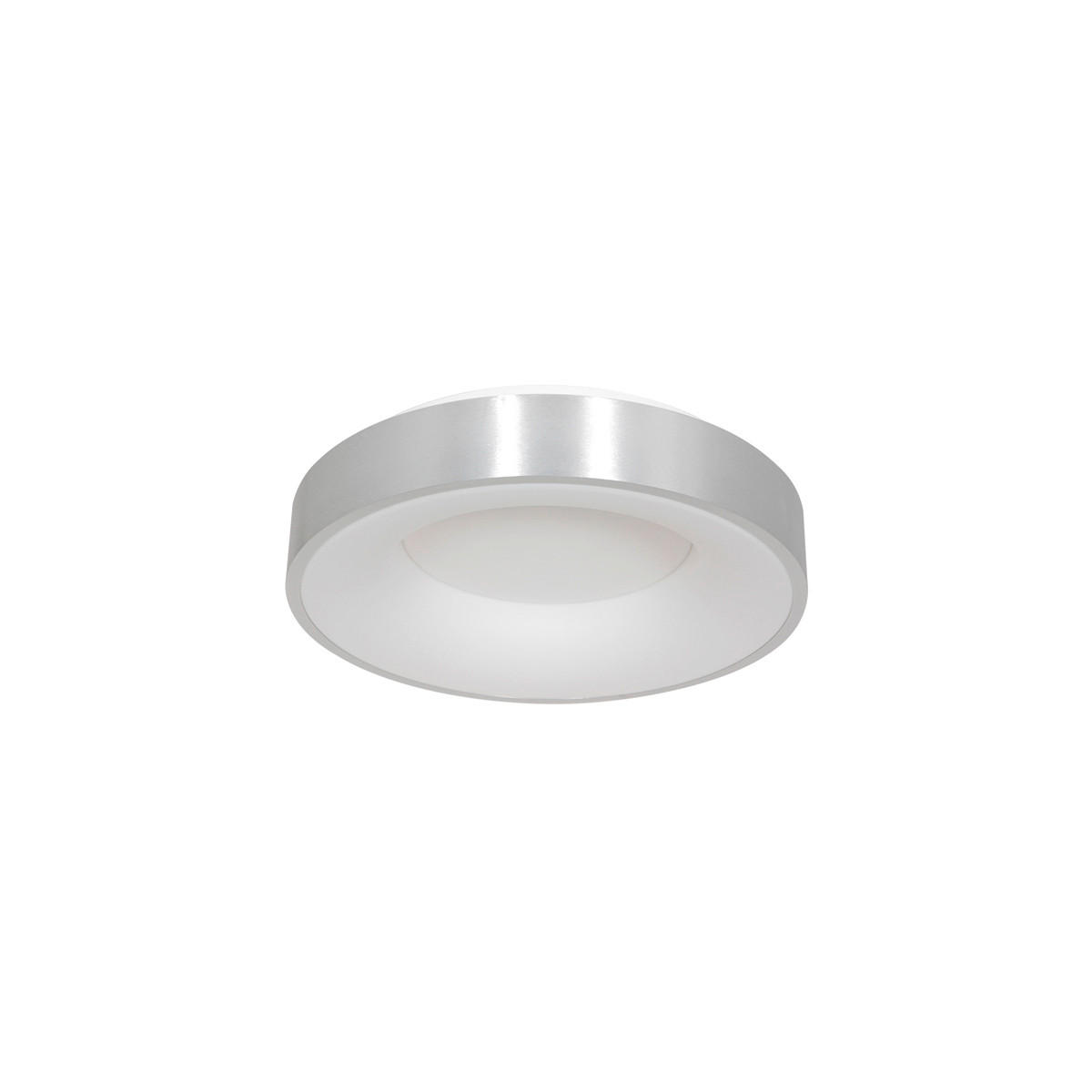 LED-DECKENLEUCHTE Ringlede 30/9 cm - Silberfarben, KONVENTIONELL, Kunststoff/Metall (30/9cm)