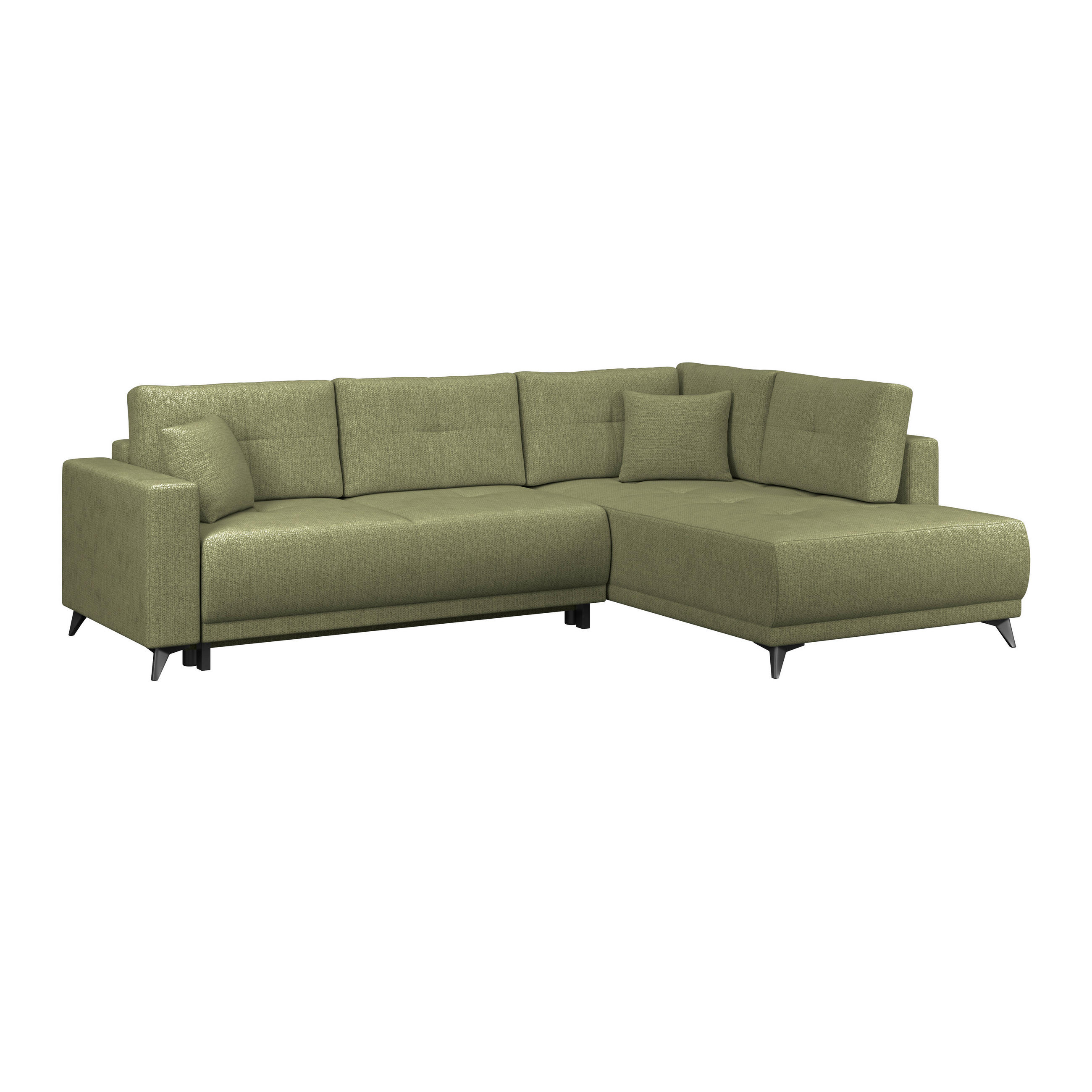 Ecksofa mit Schlaffunktion & Bettkasten Texas Grün