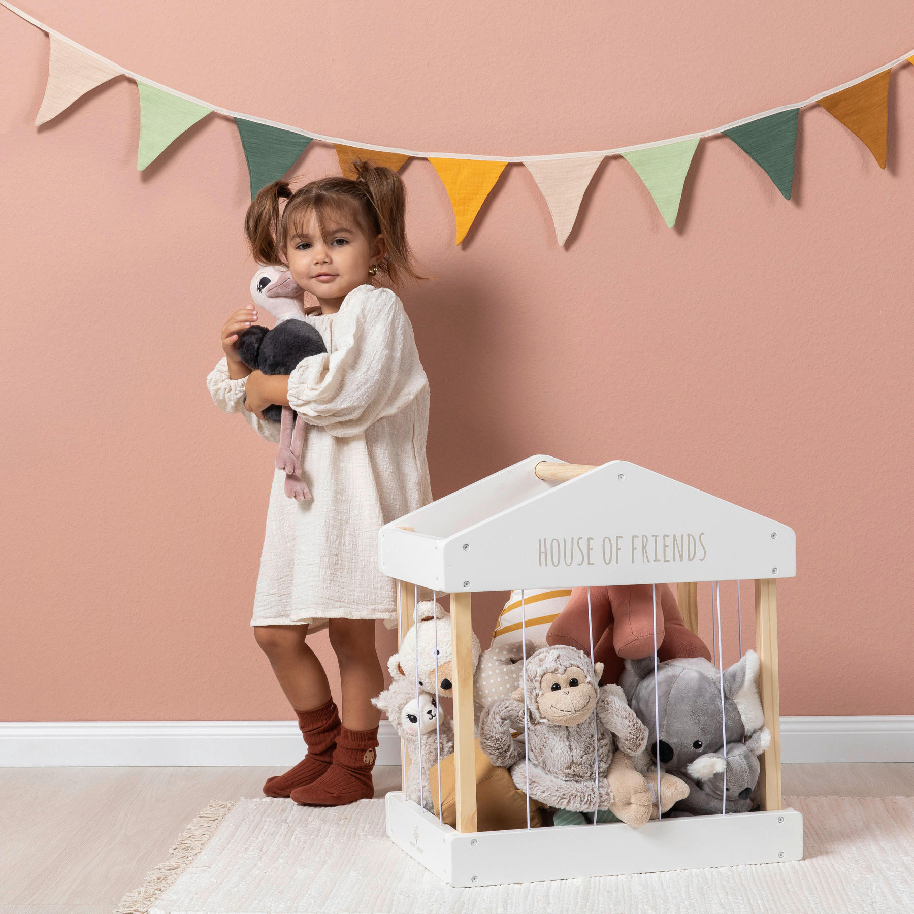 KINDERREGAL - Weiß/Naturfarben, Basics, Holz (45/31/50cm) - MUSTERKIND