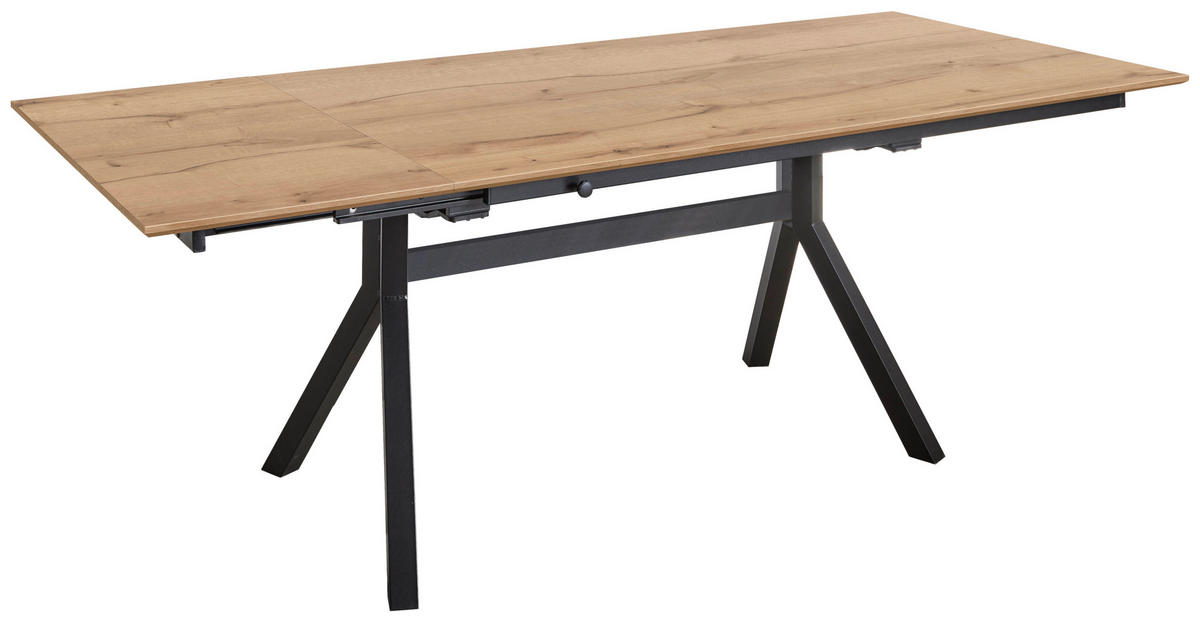 ESSTISCH in Metall, Holzwerkstoff 200-300/95/76 cm  - Eichefarben, Basics, Holzwerkstoff/Metall (200-300/95/76cm) - Celina Home