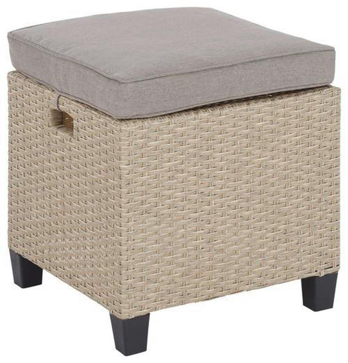 Loungegarnitur 6-tlg. Porto II 175/232 cm Stahl  - Hellgrau/Braun, MODERN, Kunststoff/Textil (175/232cm) - Luca Bessoni