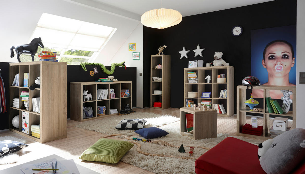 RAUMTEILER - Sonoma Eiche, Design, Holzwerkstoff (41/41/38cm) - Carryhome