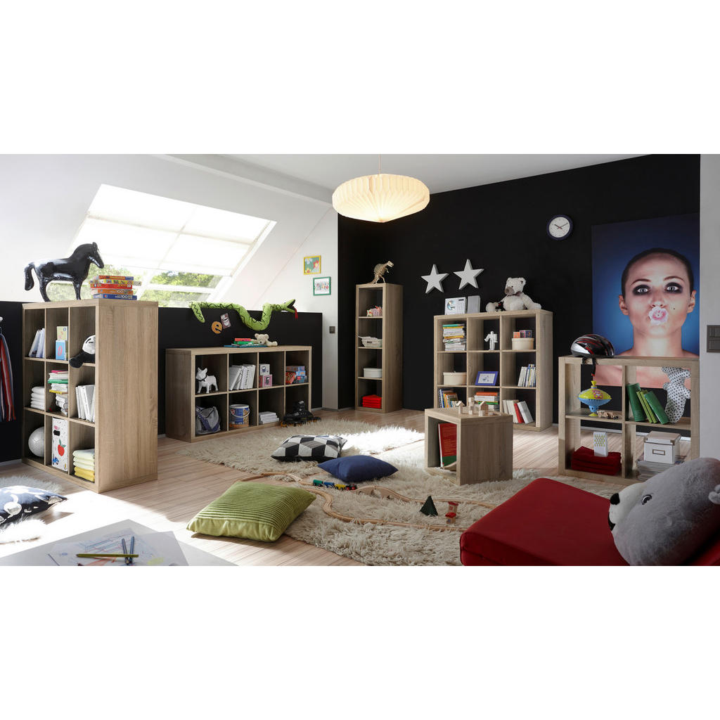 Thumbnail - Carryhome Raumteiler Style, Sonoma Eiche, Holzwerkstoff, 41x41x38 cm, Beimöbel erhältlich, Wohnzimmer, Raumteiler & Para...