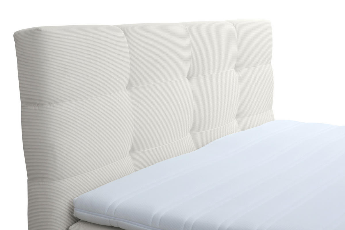 BOXSPRINGBETT 180/200 cm  in Naturfarben  - Schwarz/Naturfarben, KONVENTIONELL, Textil/Metall (180/200cm) - Carryhome