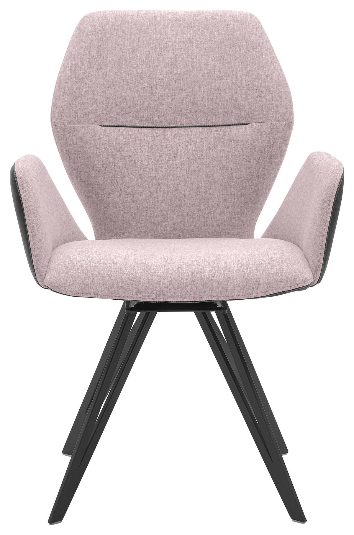 ARMLEHNSTUHL  in Webstoff, Mikrofaser  - Anthrazit/Schwarz, Design, Textil/Metall (62/91/59cm) - Valnatura