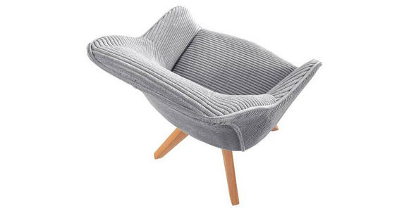 ARMLEHNSTUHL drehbar  Stoffauswahl, Typenauswahl, Sitzfläche 360° drehbar Cord  - Eichefarben/Hellgrau, Design, Holz/Textil (60/83/65cm) - Landscape