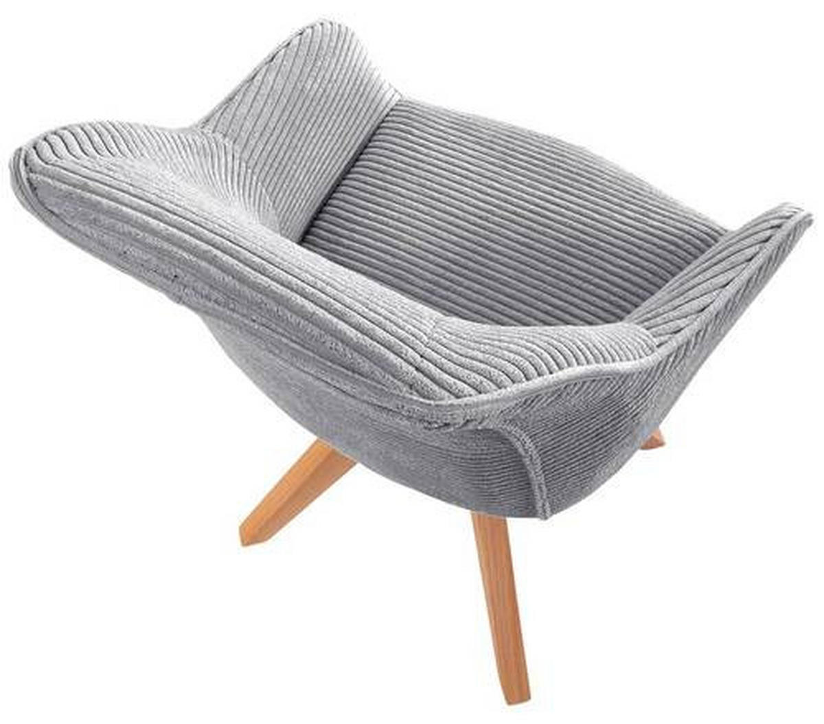 ARMLEHNSTUHL  in Cord  - Eichefarben/Hellgrau, Design, Holz/Textil (60/83/65cm) - Landscape