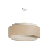 HÄNGELEUCHTE Boho Elegant 50/92 cm   - Karamell/Creme, Trend, Kunststoff/Textil (50/92cm)